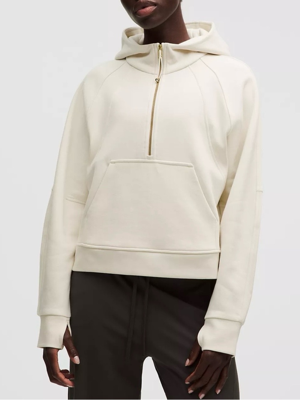 LULULEMON SCUBA OVERSIZED FUNNEL NECK HALF ZIP.SIZE M/L